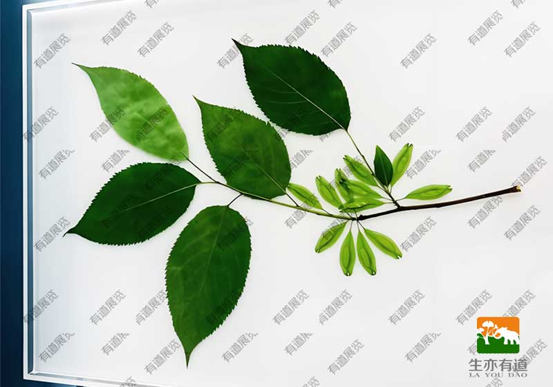 树叶包埋标本